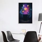 iCanvas "Galaxy System Cup Coffee" by GEN Z Framed