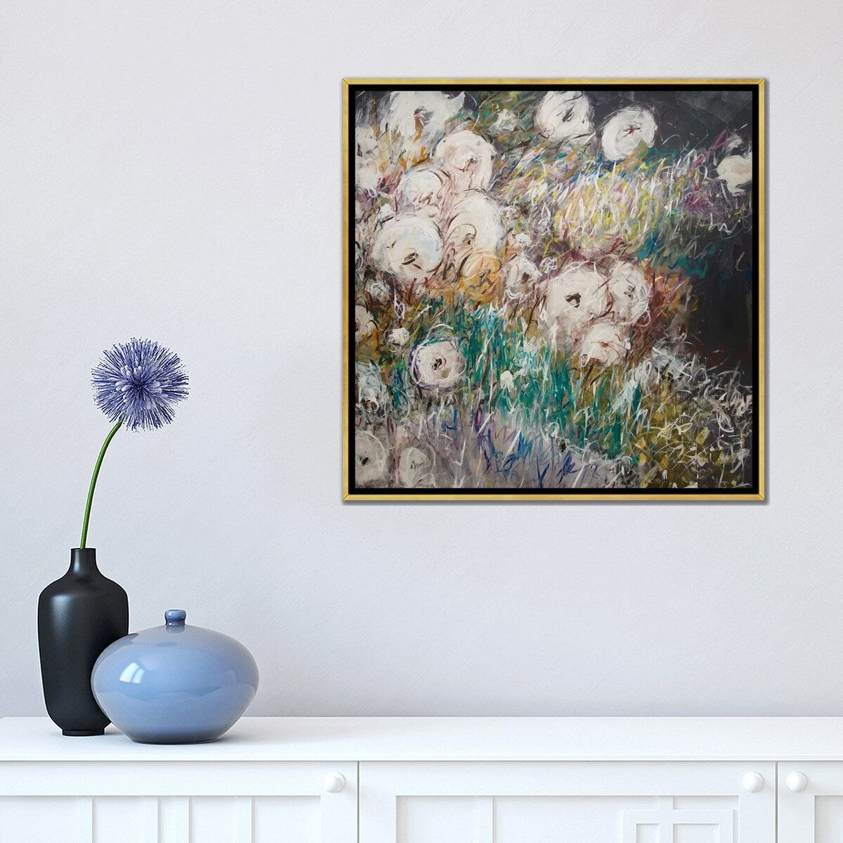 iCanvas "Gardening With Bees" by Stefanie Kirby Framed Canvas Print