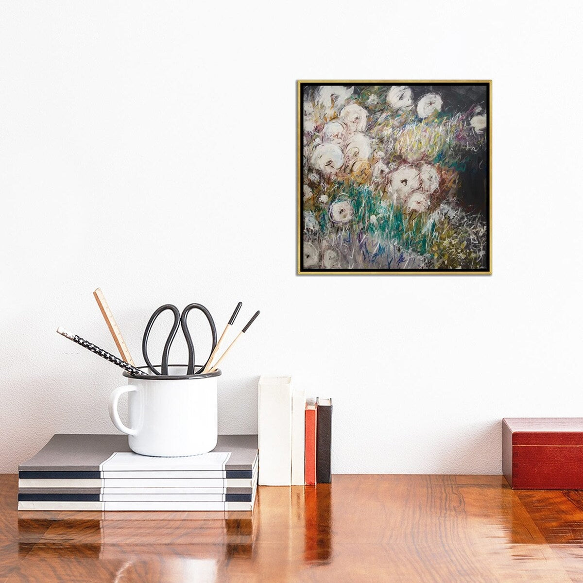 iCanvas "Gardening With Bees" by Stefanie Kirby Framed Canvas Print