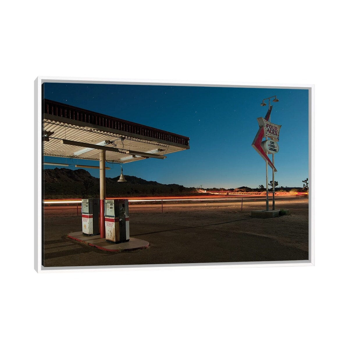 iCanvas "Gas Food Lodging" by Noel Kerns Framed