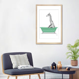 iCanvas "Giraffe In Green Bathtub" by Printable Lisa's Pets