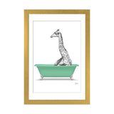 iCanvas "Giraffe In Green Bathtub" by Printable Lisa's Pets
