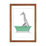iCanvas "Giraffe In Green Bathtub" by Printable Lisa's Pets