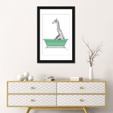 iCanvas "Giraffe In Green Bathtub" by Printable Lisa's Pets