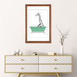 iCanvas "Giraffe In Green Bathtub" by Printable Lisa's Pets