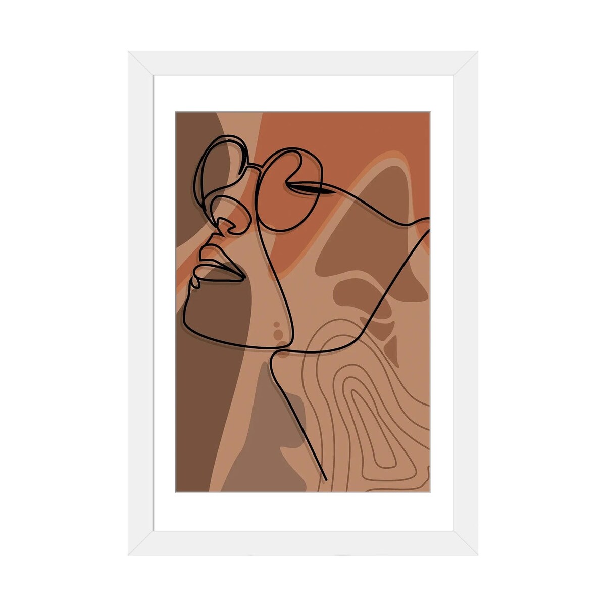iCanvas "Girl Face Line Art" by Tysee Ciage