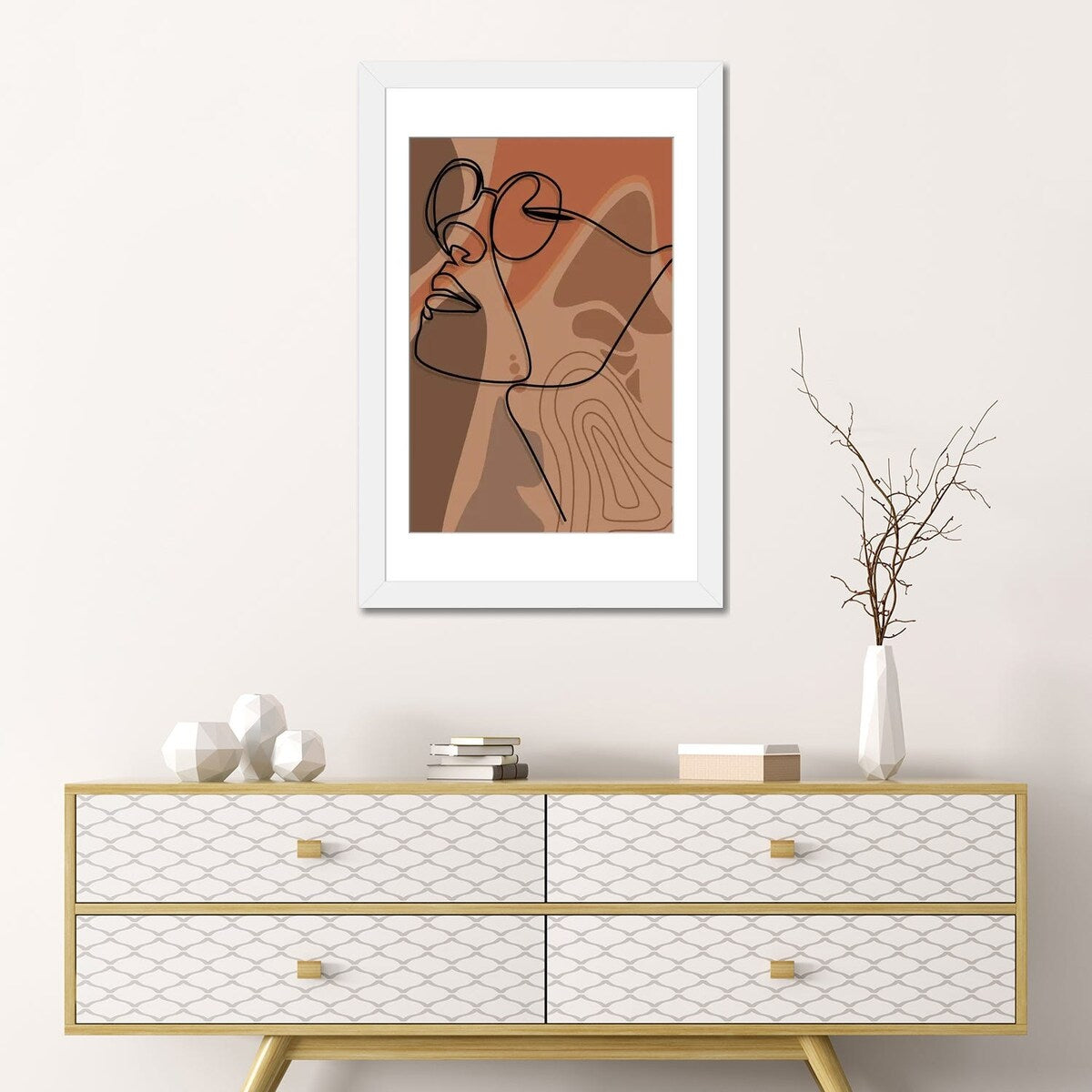 iCanvas "Girl Face Line Art" by Tysee Ciage