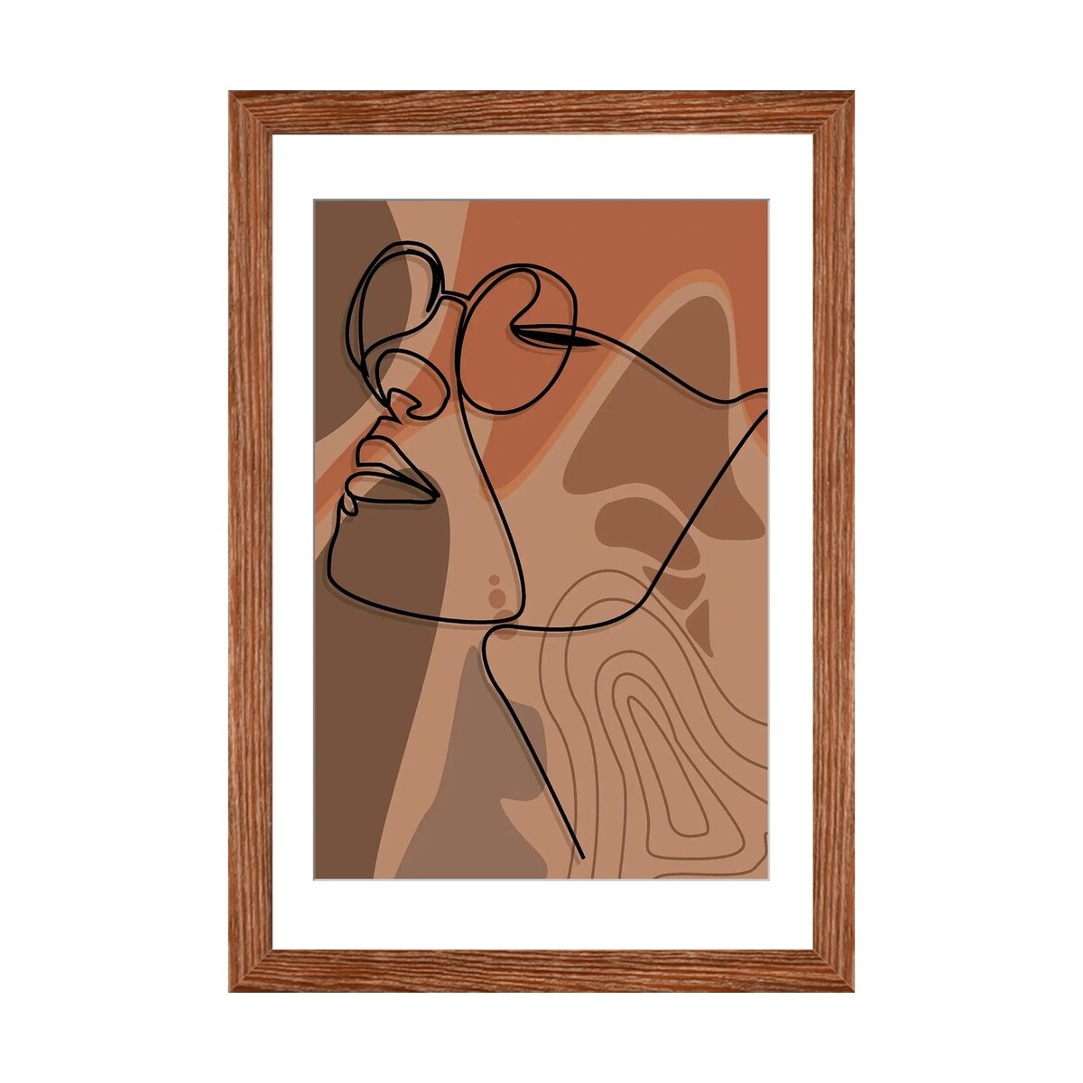 iCanvas "Girl Face Line Art" by Tysee Ciage