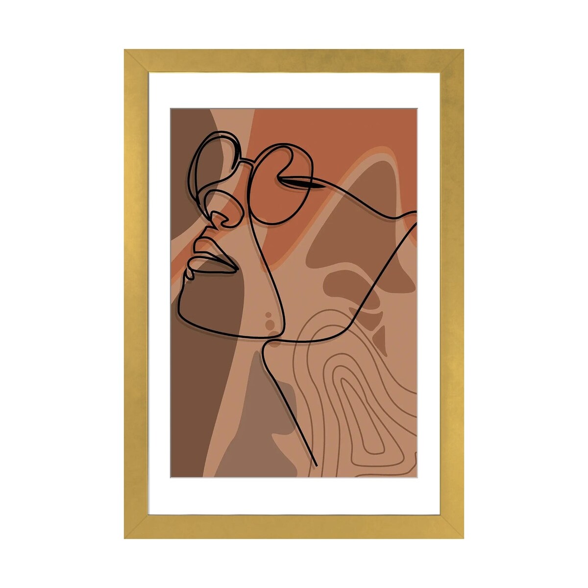 iCanvas "Girl Face Line Art" by Tysee Ciage