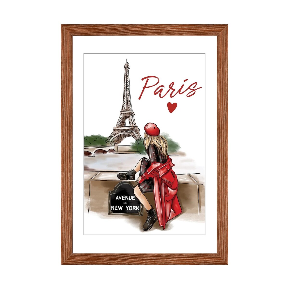 iCanvas "Girl In A Red Coat In Paris" by Criss Rosu