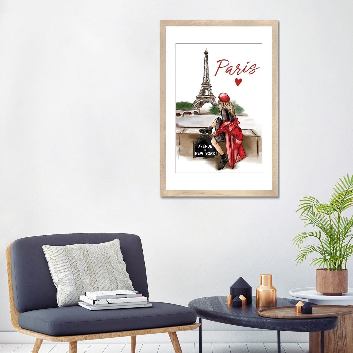iCanvas "Girl In A Red Coat In Paris" by Criss Rosu