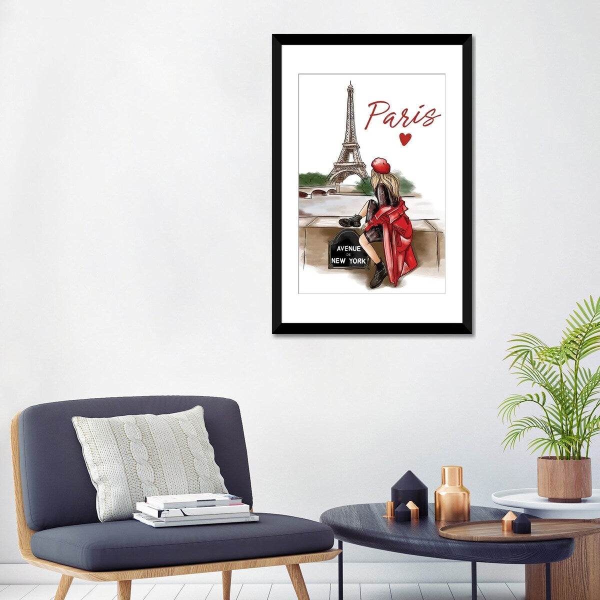 iCanvas "Girl In A Red Coat In Paris" by Criss Rosu