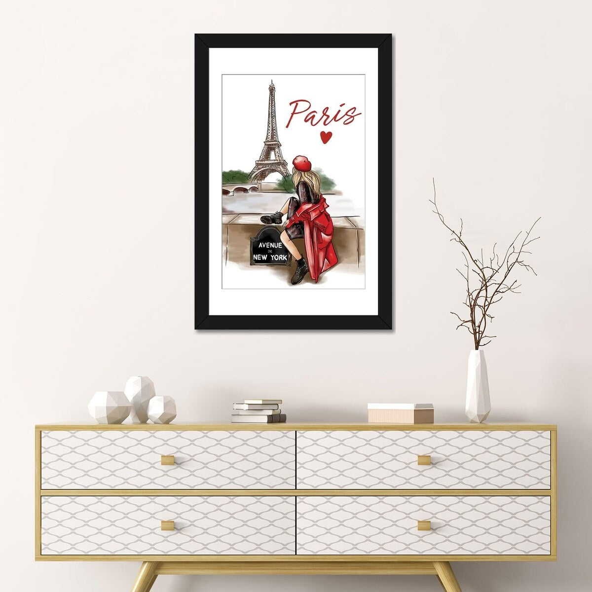 iCanvas "Girl In A Red Coat In Paris" by Criss Rosu
