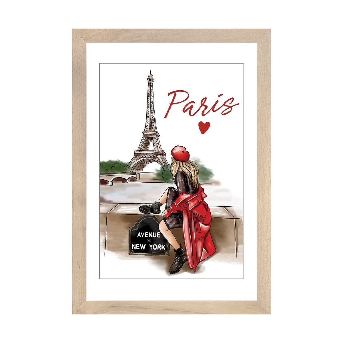 iCanvas "Girl In A Red Coat In Paris" by Criss Rosu