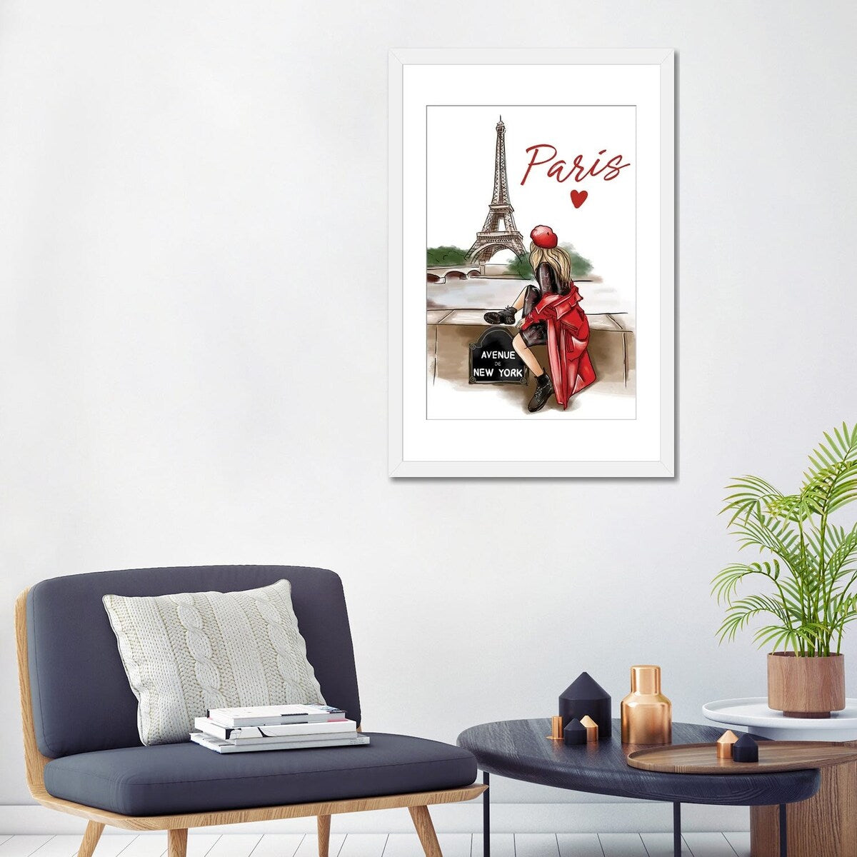 iCanvas "Girl In A Red Coat In Paris" by Criss Rosu