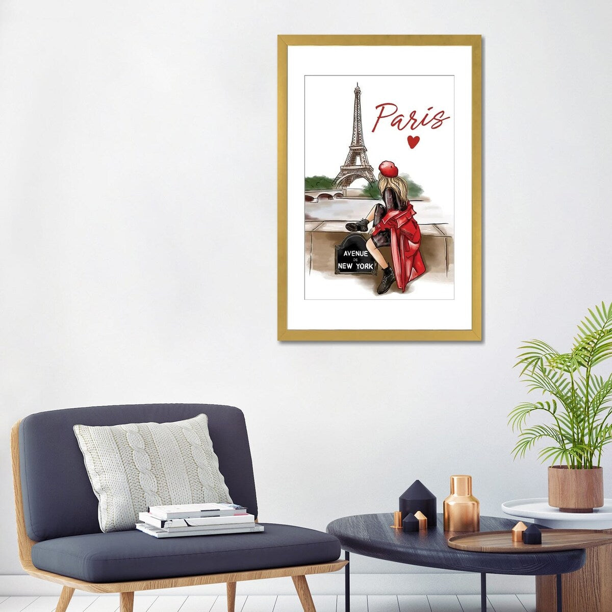 iCanvas "Girl In A Red Coat In Paris" by Criss Rosu
