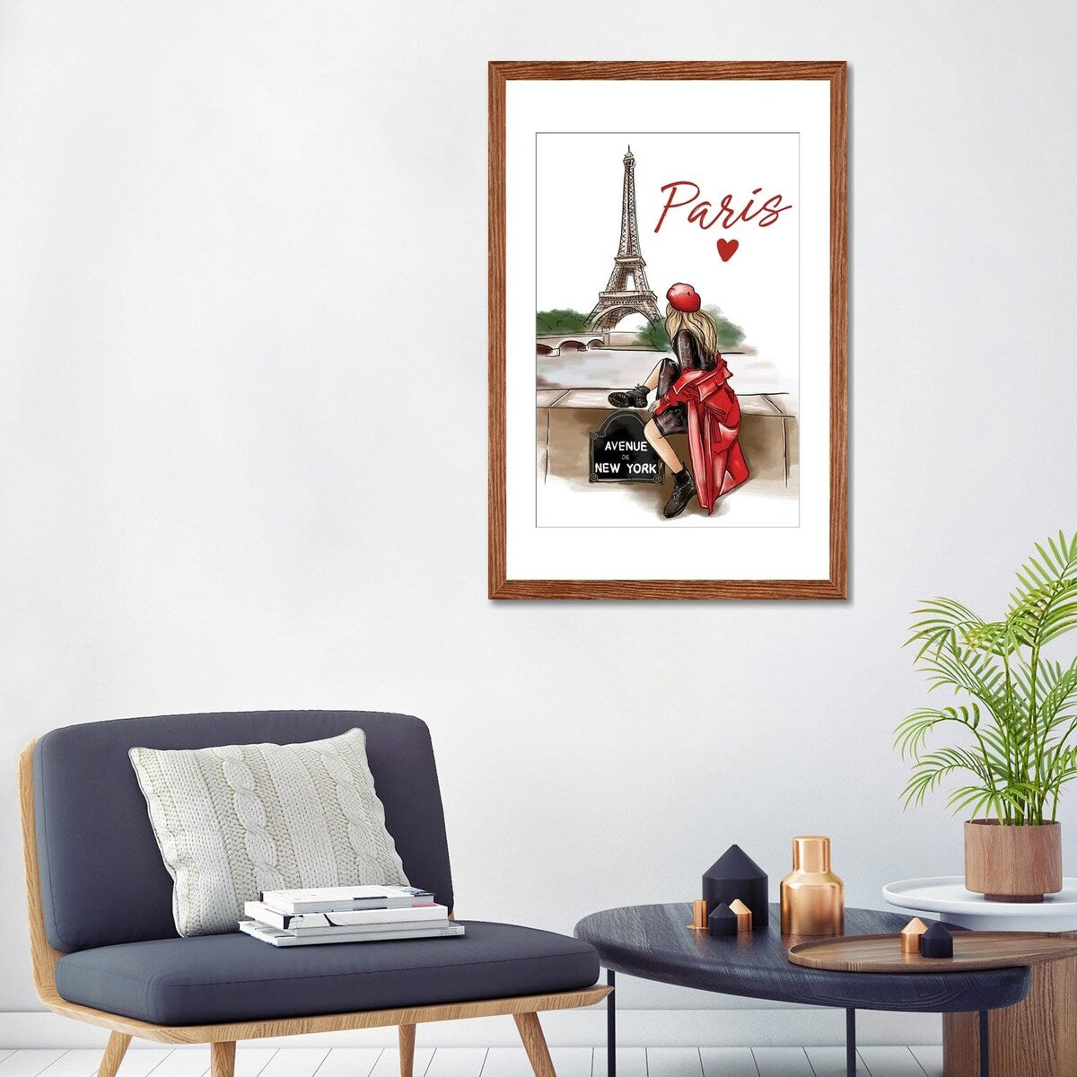 iCanvas "Girl In A Red Coat In Paris" by Criss Rosu