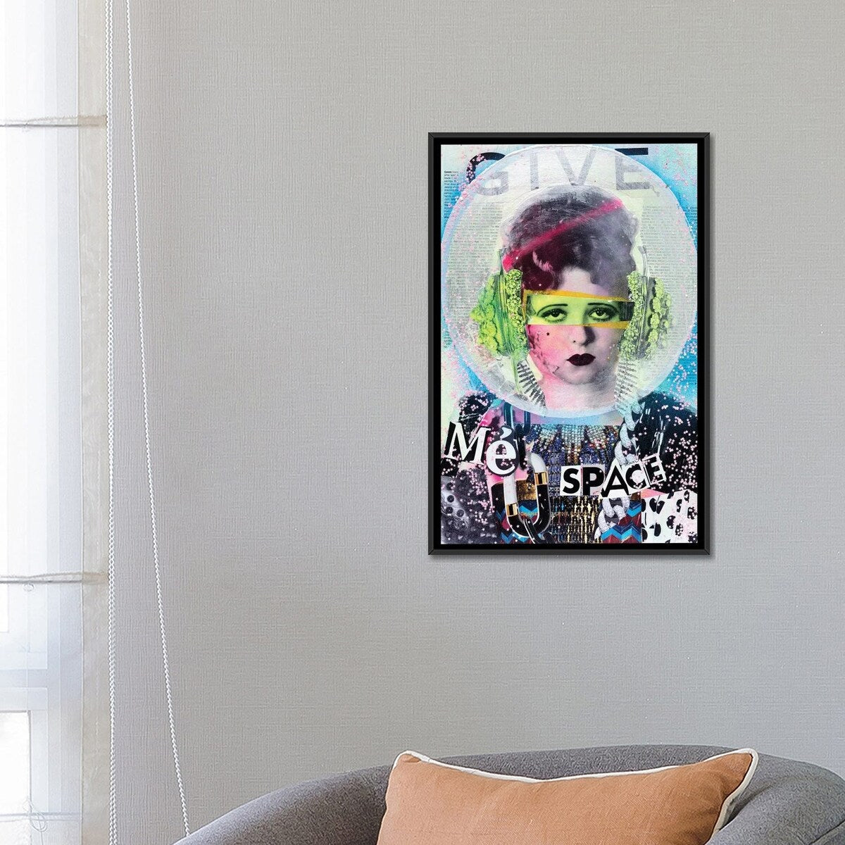 iCanvas "Give Me Space" by HOLLYWOULD STUDIOS Framed Canvas Print