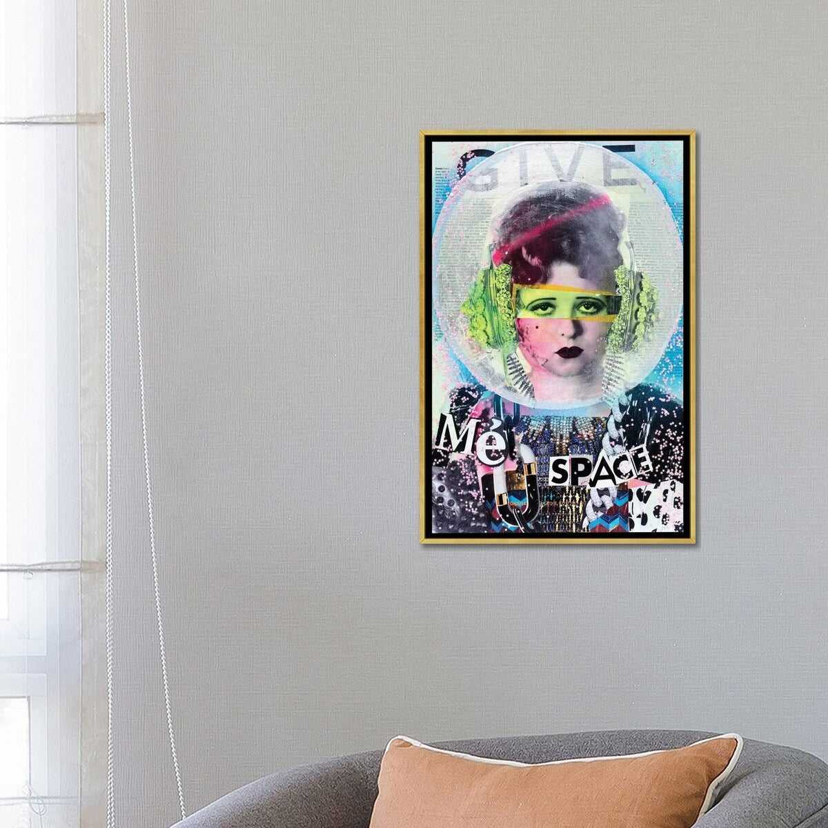 iCanvas "Give Me Space" by HOLLYWOULD STUDIOS Framed Canvas Print
