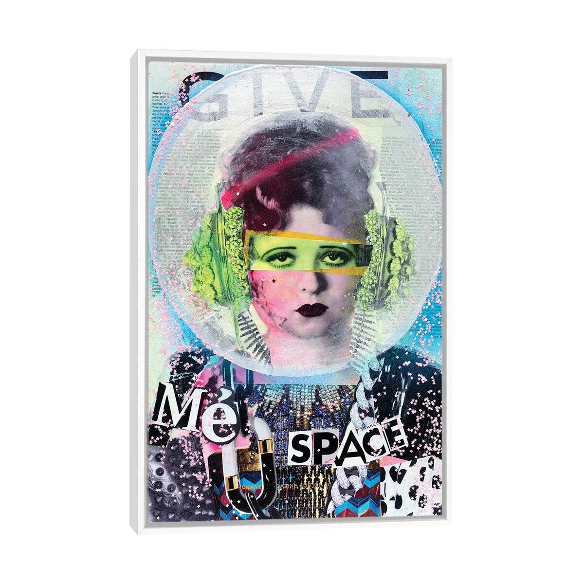 iCanvas "Give Me Space" by HOLLYWOULD STUDIOS Framed Canvas Print