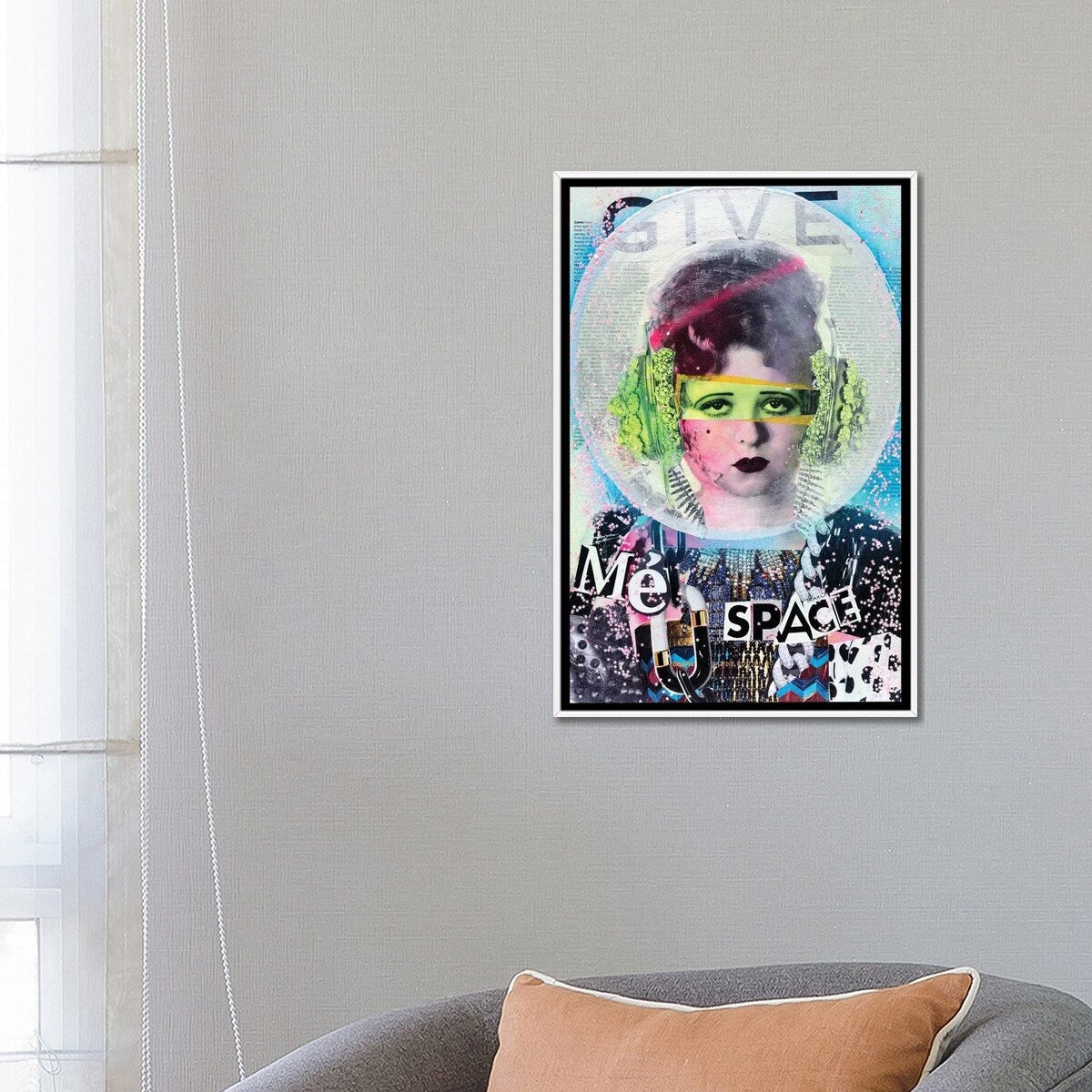 iCanvas "Give Me Space" by HOLLYWOULD STUDIOS Framed Canvas Print