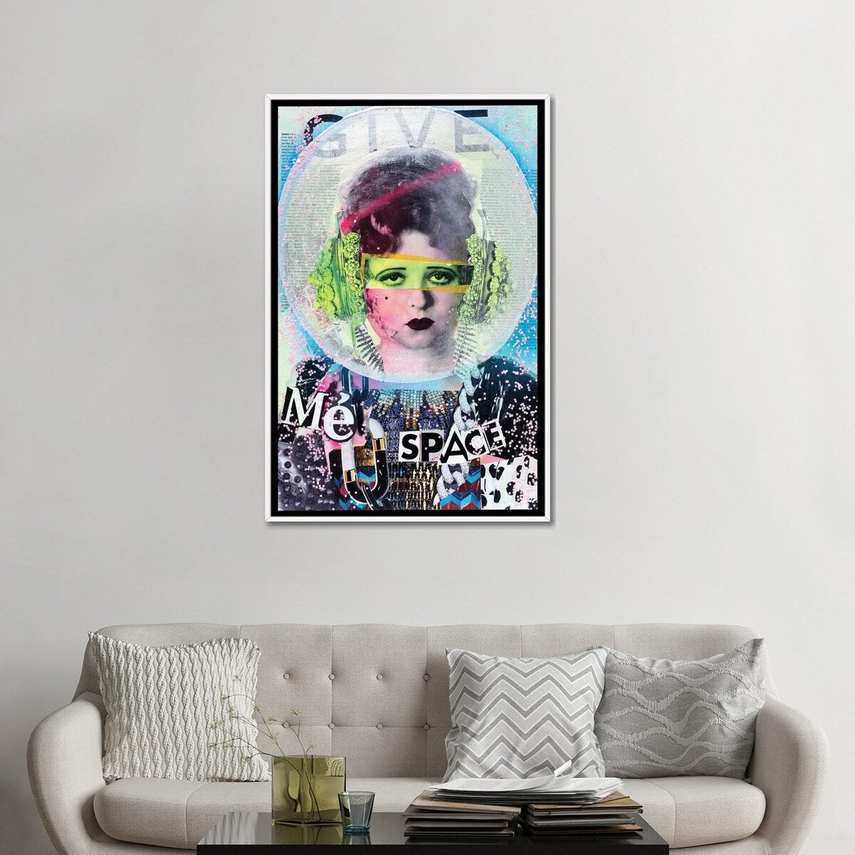 iCanvas "Give Me Space" by HOLLYWOULD STUDIOS Framed Canvas Print