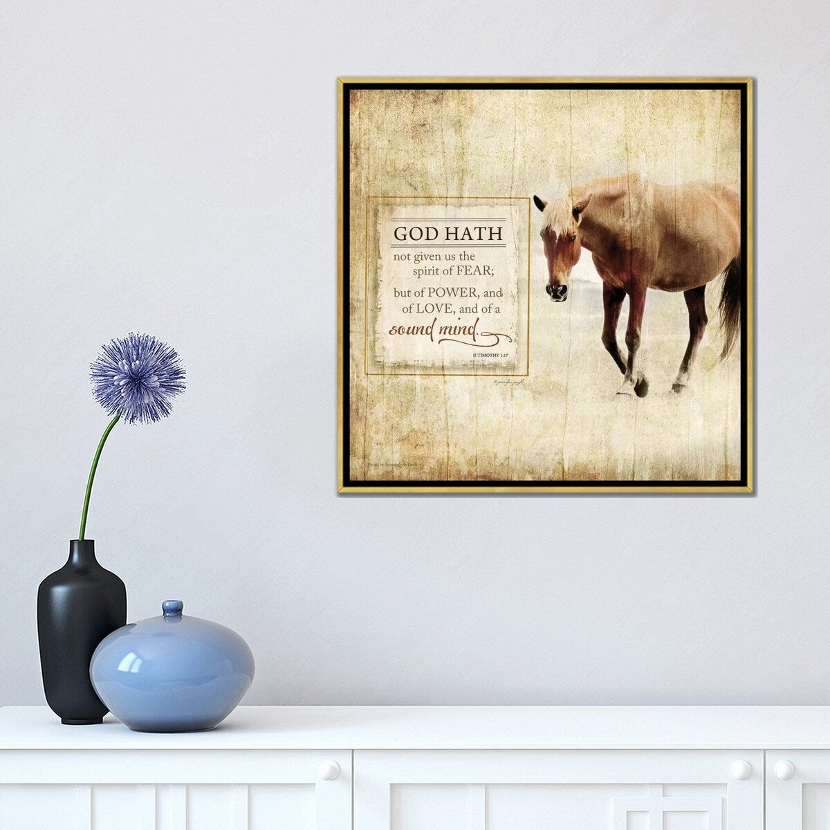 iCanvas "God Hath Not Given" by Jennifer Pugh Framed
