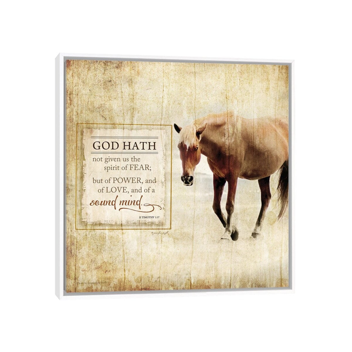 iCanvas "God Hath Not Given" by Jennifer Pugh Framed