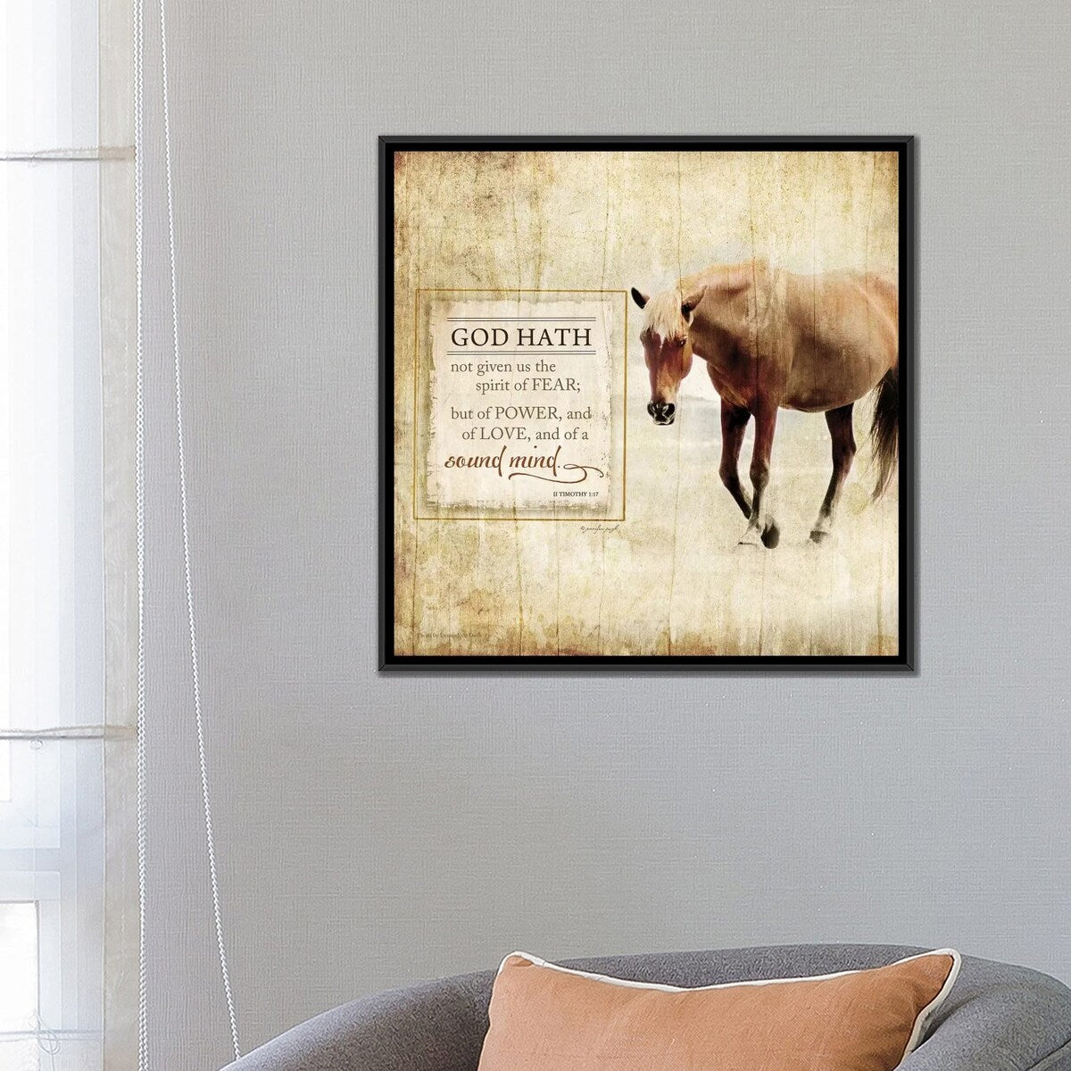 iCanvas "God Hath Not Given" by Jennifer Pugh Framed