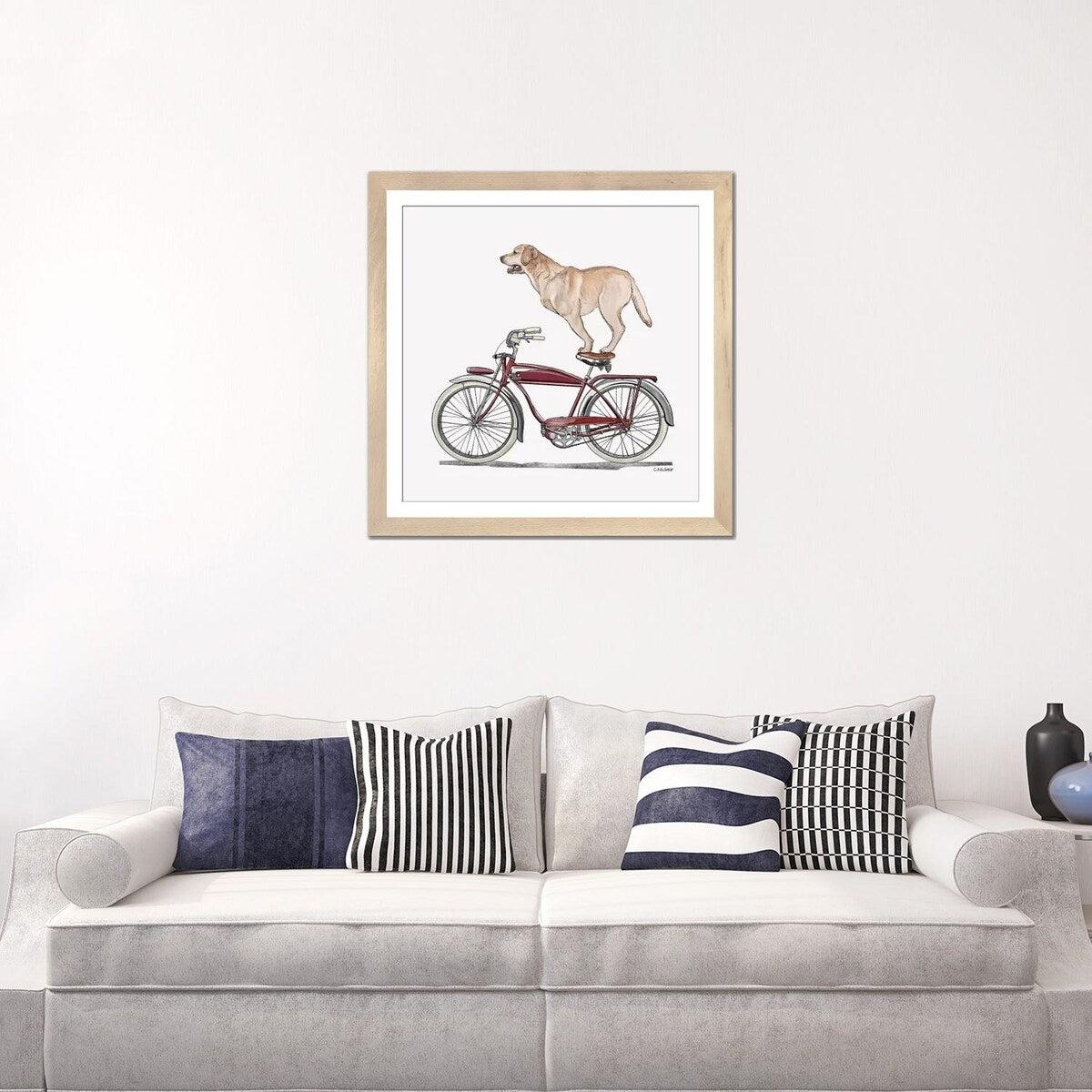 iCanvas "Golden Lab On Bicycle" by Carolynn Elshof