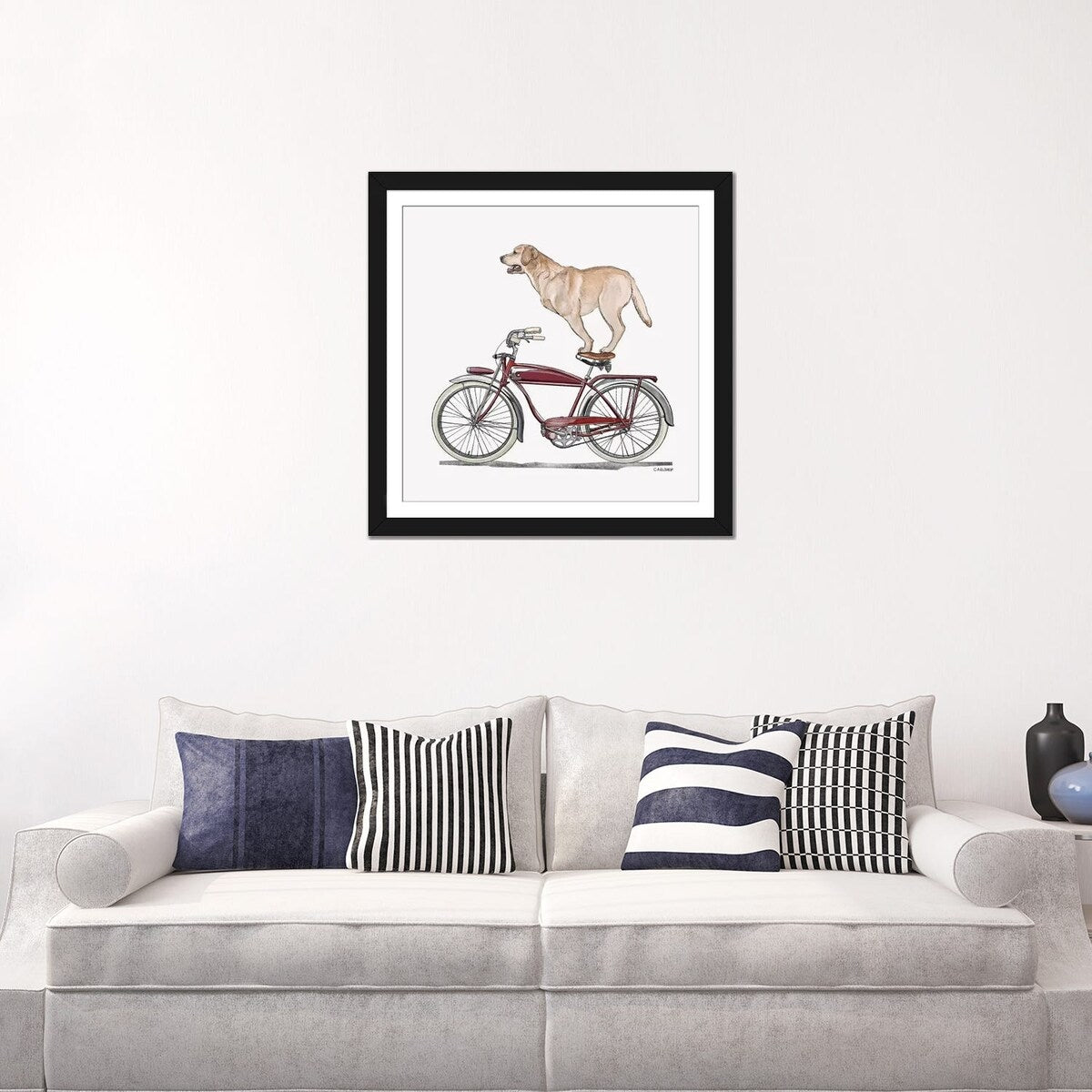 iCanvas "Golden Lab On Bicycle" by Carolynn Elshof