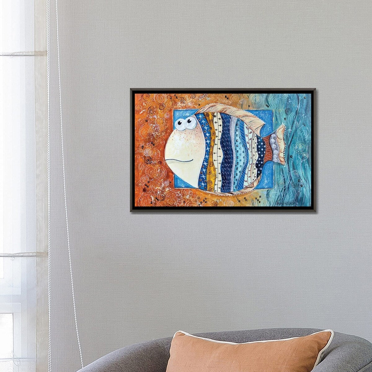 iCanvas "Good Luck Fish" by Natalia Grinchenko Framed
