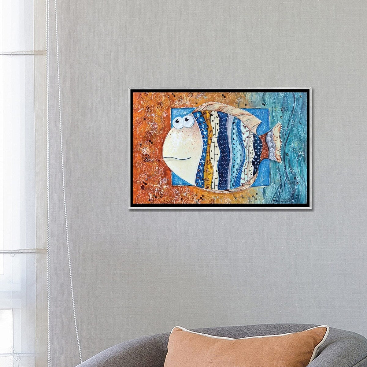 iCanvas "Good Luck Fish" by Natalia Grinchenko Framed