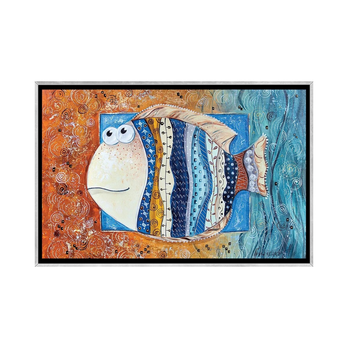 iCanvas "Good Luck Fish" by Natalia Grinchenko Framed