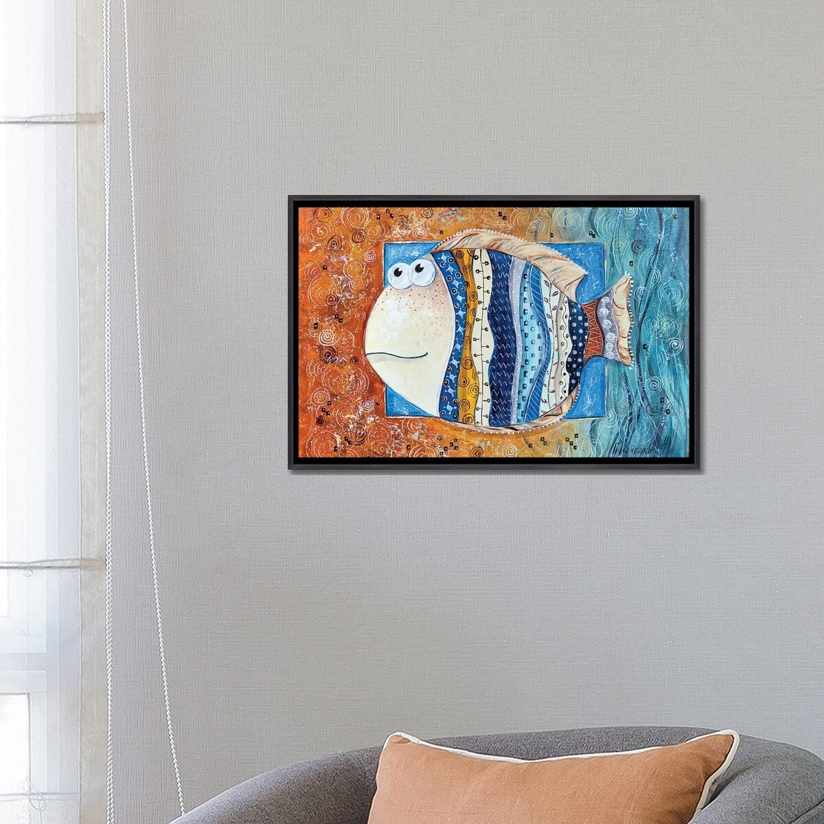 iCanvas "Good Luck Fish" by Natalia Grinchenko Framed