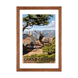 iCanvas "Grand Canyon National Park (Elk At The South Rim)" by Lantern Press