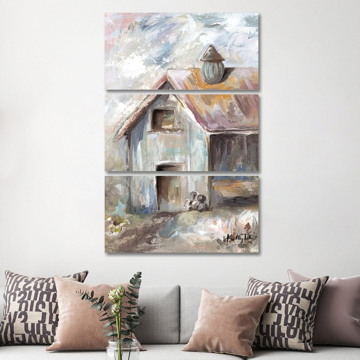 iCanvas "Grandma's Milk Barn" by Kelley Talent 3-Piece Canvas Wall Art Set