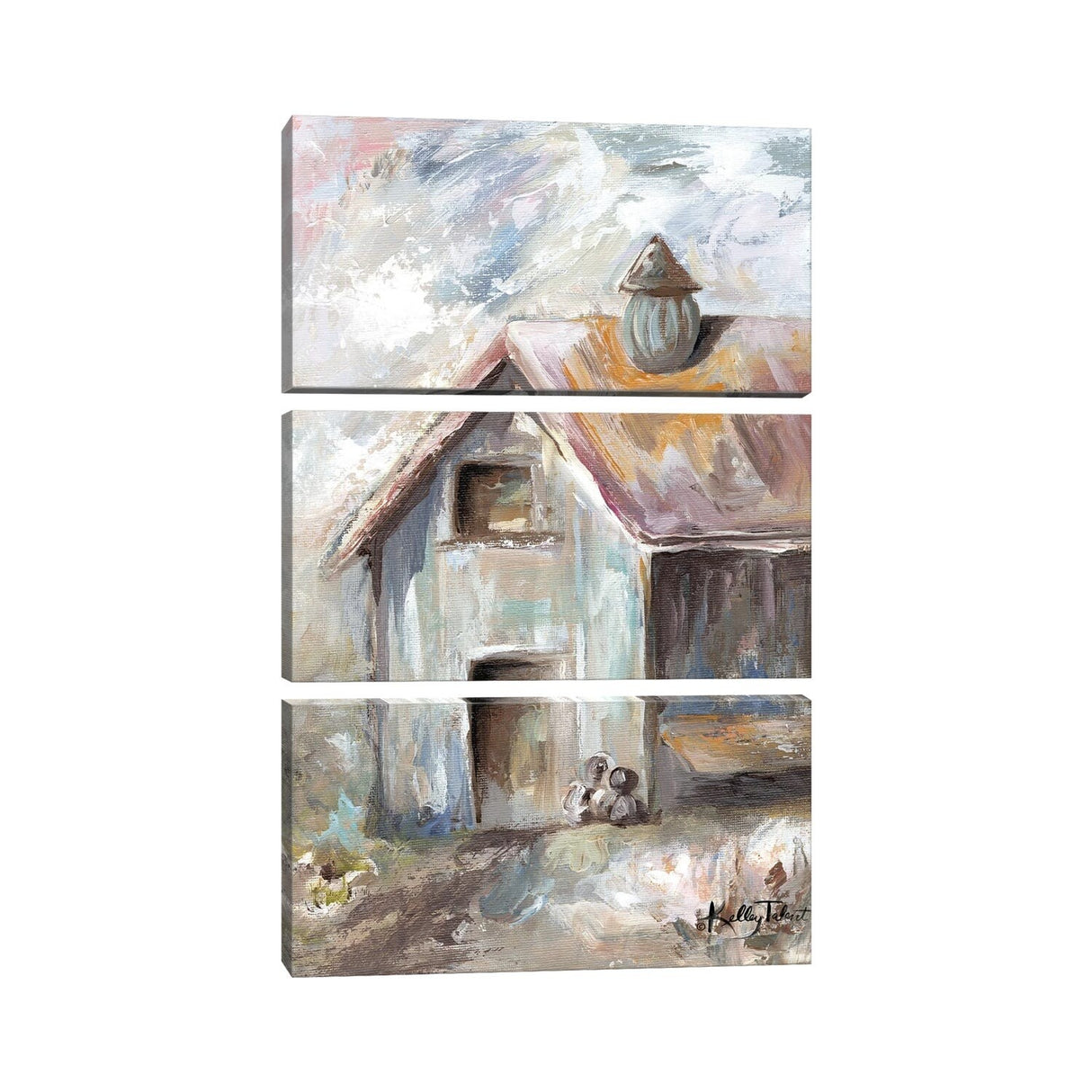 iCanvas "Grandma's Milk Barn" by Kelley Talent 3-Piece Canvas Wall Art Set
