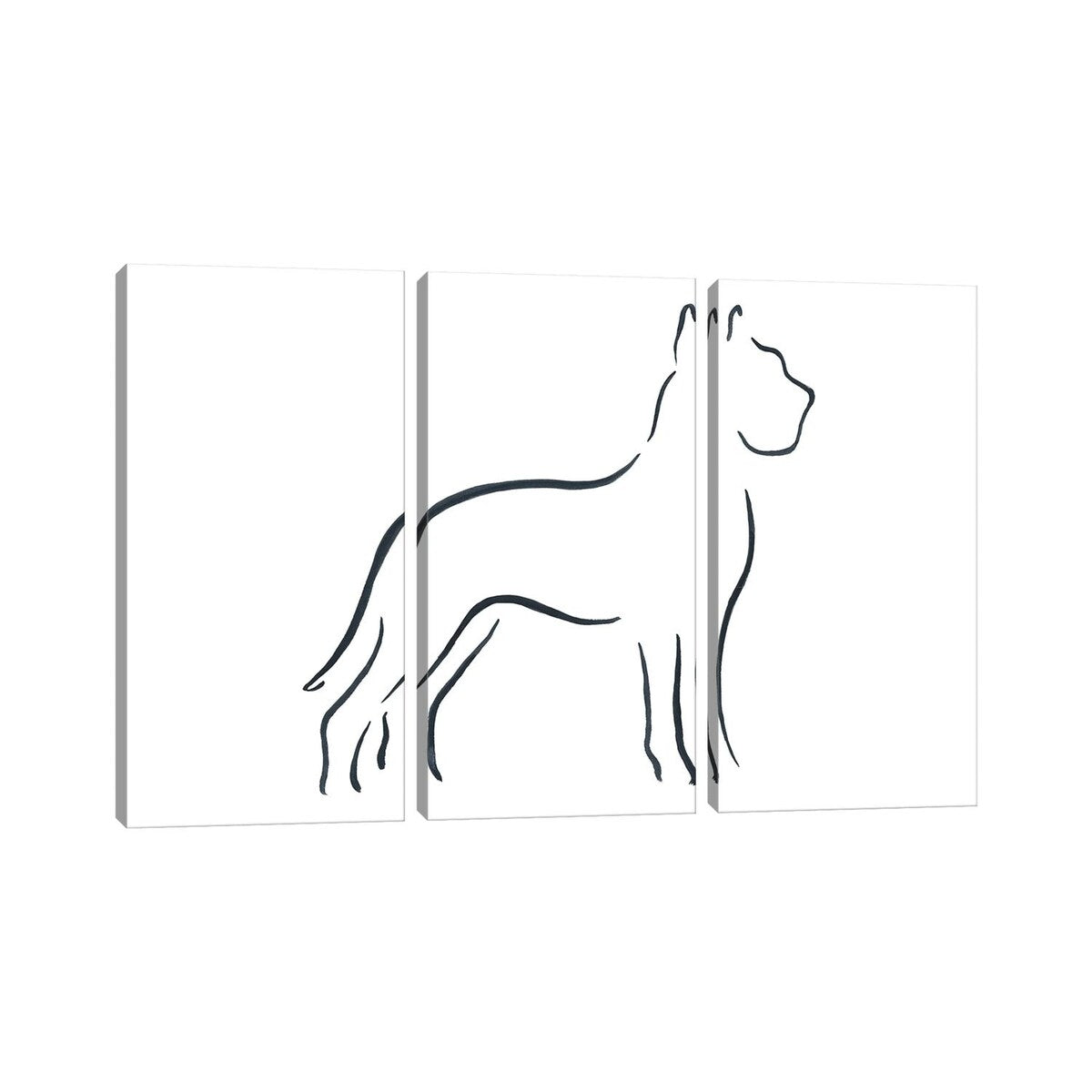 iCanvas "Great Dane" by Lesley Bishop 3-Piece Canvas Wall Art Set