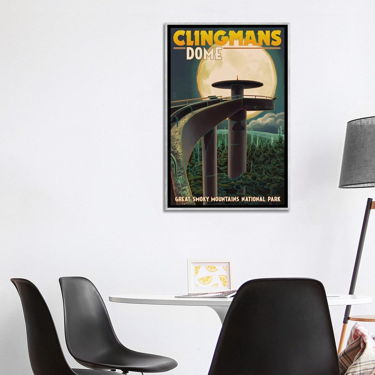 iCanvas "Great Smoky Mountains National Park (Clingmans Dome Observation Tower II)" by Lantern Press Framed