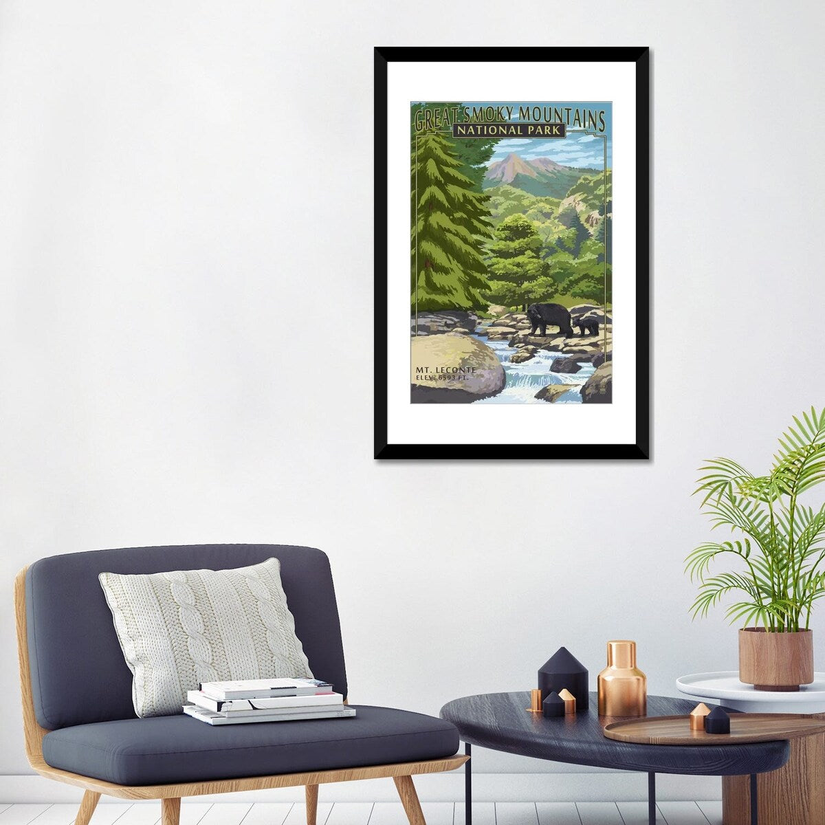 iCanvas "Great Smoky Mountains National Park (Mount Le Conte)" by Lantern Press
