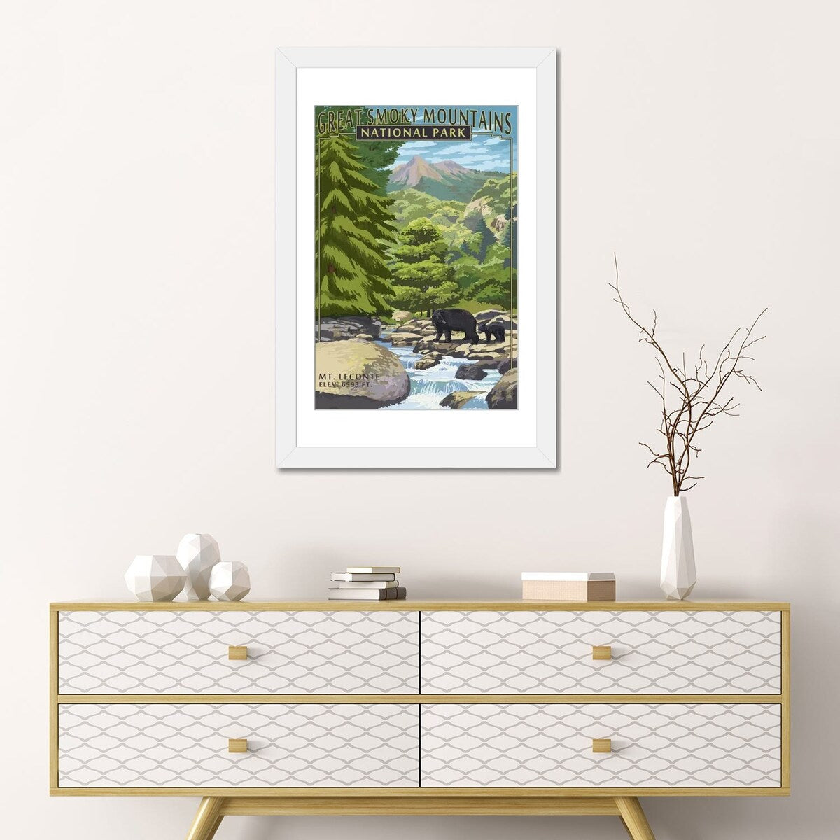 iCanvas "Great Smoky Mountains National Park (Mount Le Conte)" by Lantern Press