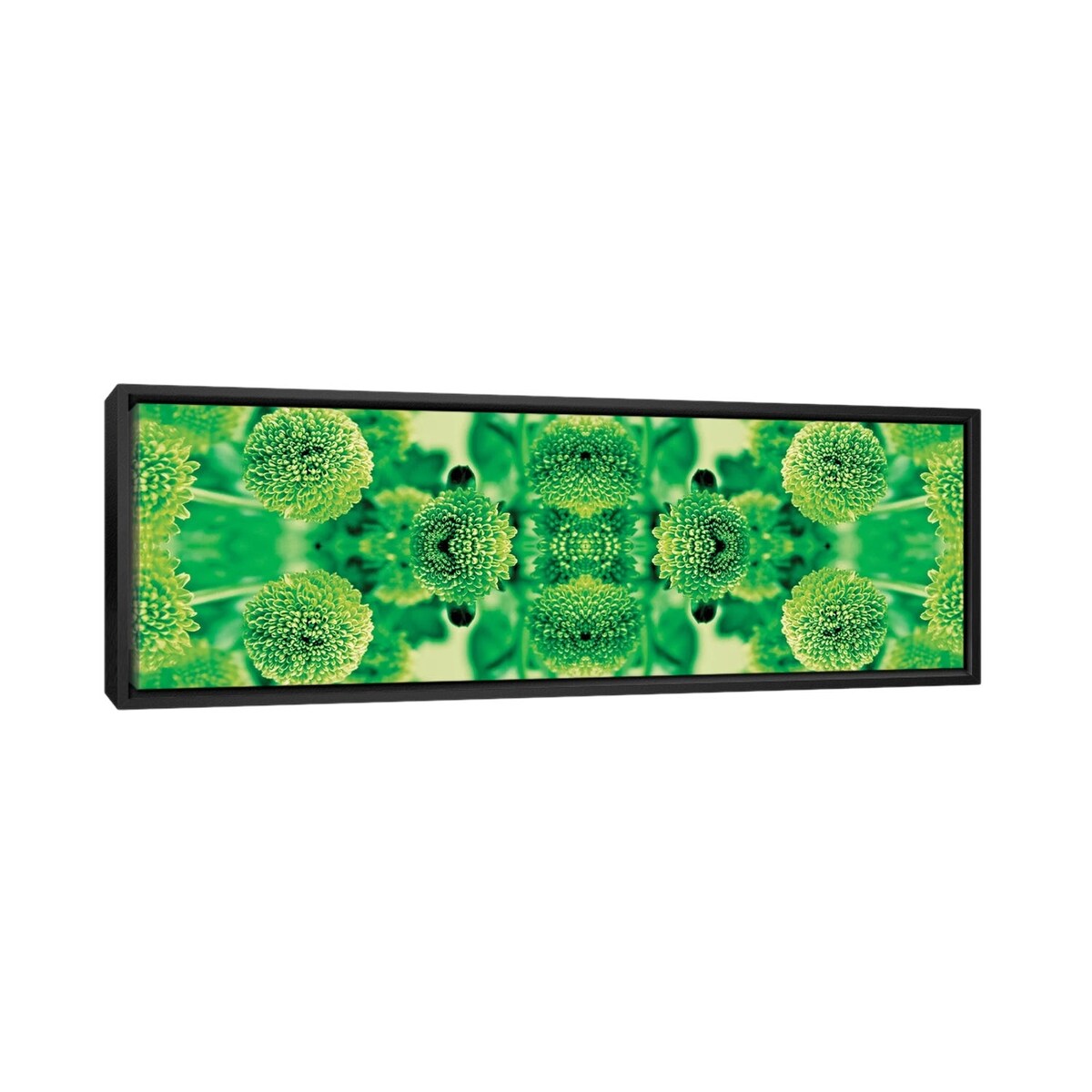 iCanvas "Green Flowers Kaleidoscope Effect" by Tom Quartermaine Framed Canvas Print
