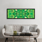 iCanvas "Green Flowers Kaleidoscope Effect" by Tom Quartermaine Framed Canvas Print