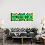 iCanvas "Green Flowers Kaleidoscope Effect" by Tom Quartermaine Framed Canvas Print
