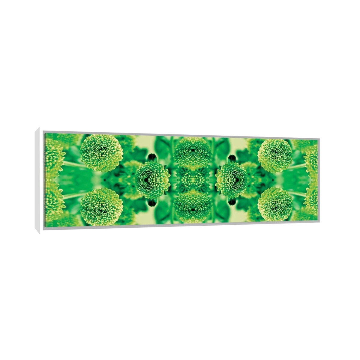 iCanvas "Green Flowers Kaleidoscope Effect" by Tom Quartermaine Framed Canvas Print