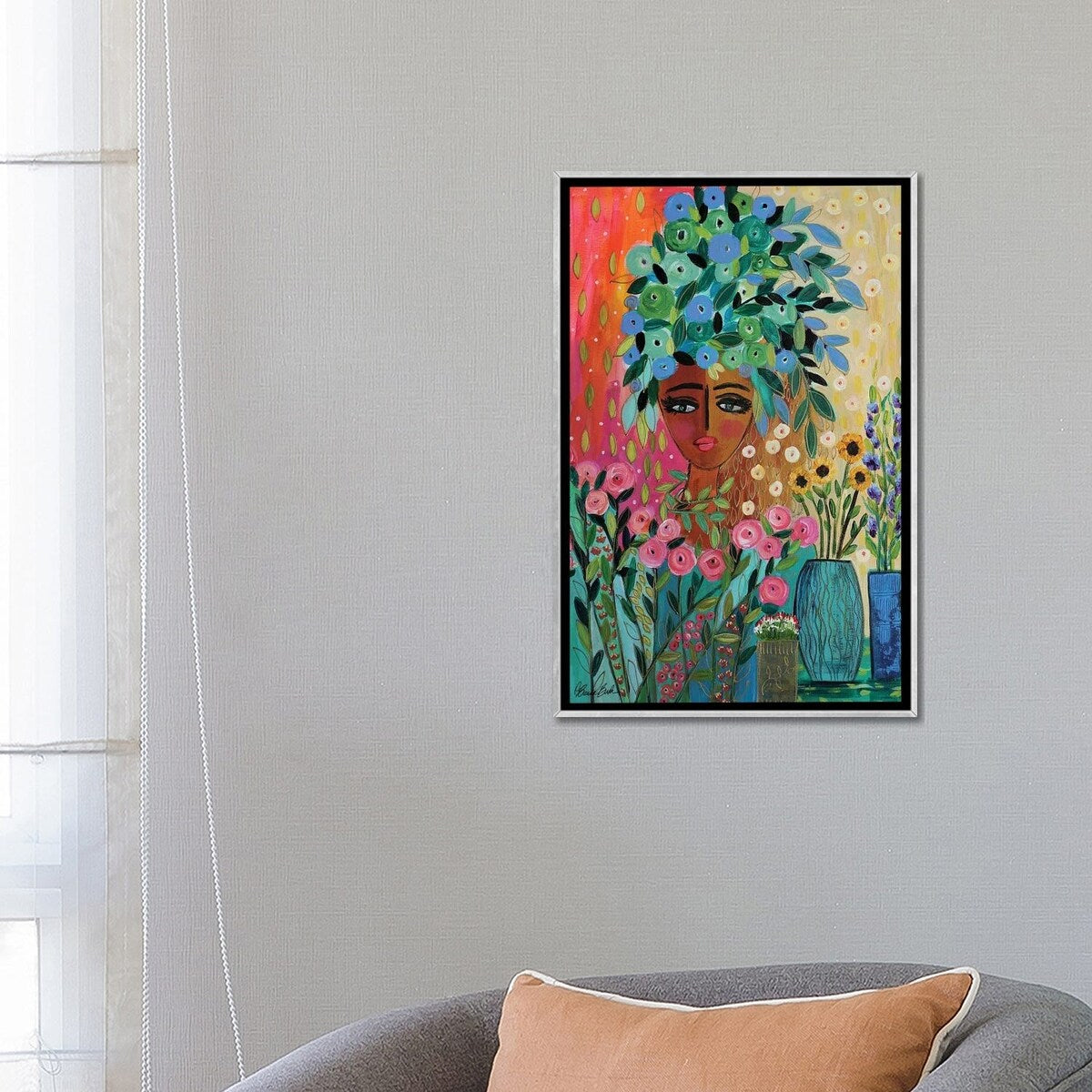 iCanvas "Green Goddess" by Brenda Bush Framed