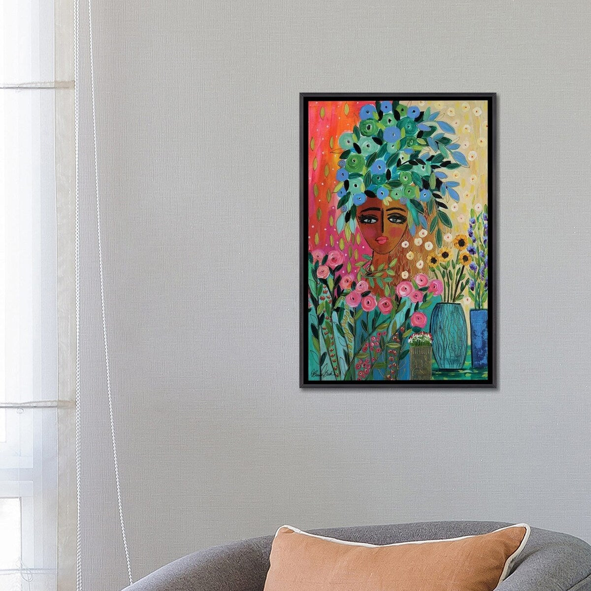iCanvas "Green Goddess" by Brenda Bush Framed