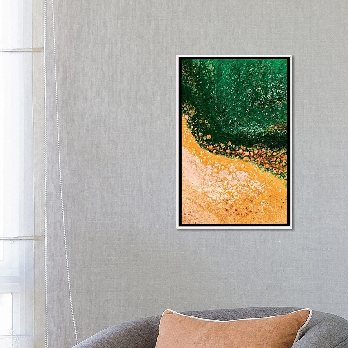 iCanvas "Green Shoreline I" by Ocllo Mason Framed