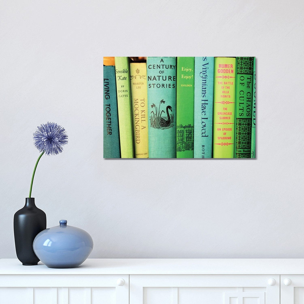 iCanvas "Green Vintage Spines" by Andrea Tarwater Canvas Print